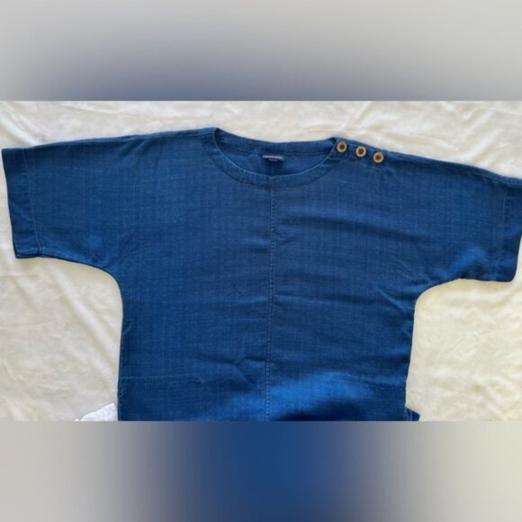 Pure Jill Indigo Dolman Short Sleeve Blue Shift Dress‎ Sz S Tall GUC - Picture 8 of 8